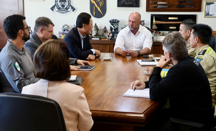 Secretário Hudson recebe deputado federal Luiz Nishimori