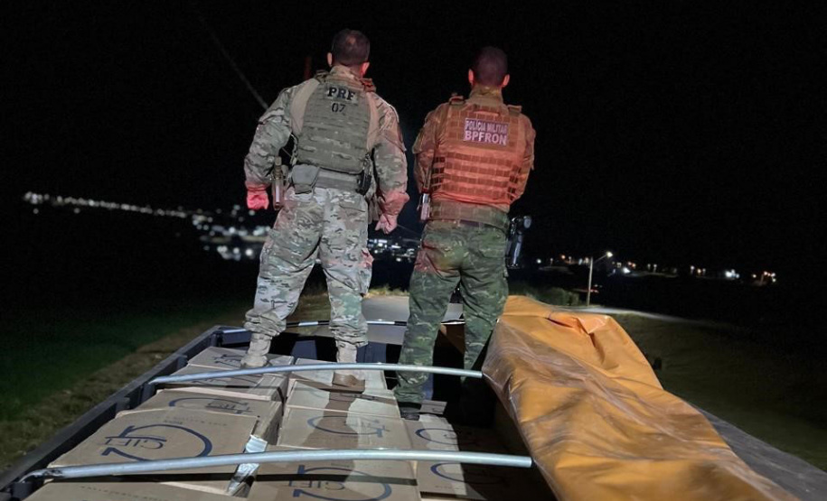 Polícia Militar apreende 25 mil pacotes de cigarros contrabandeados no Oeste