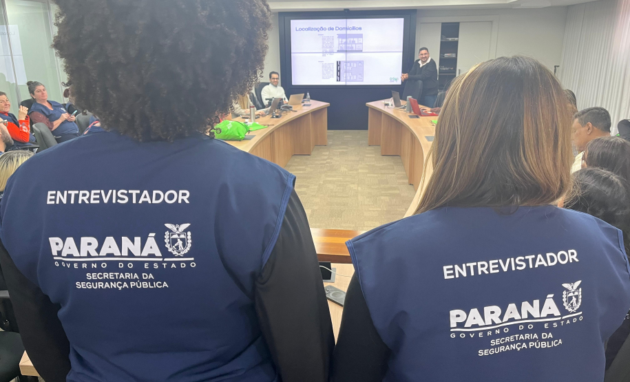 SESP promove treinamento para pesquisa inédita sobre percepção da segurança no Paraná