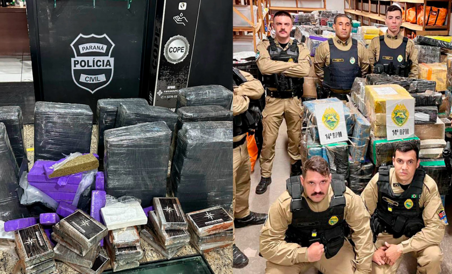 Forças de segurança do Paraná apreenderam mais de um terço das drogas do Brasil em 2024