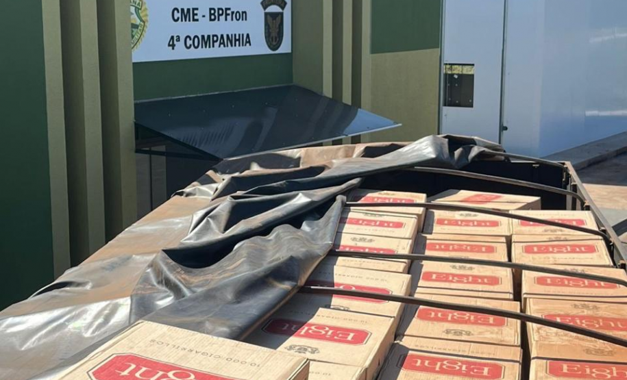 PMPR apreende R$ 1,2 milhão em cigarros contrabandeados no Oeste do Estado