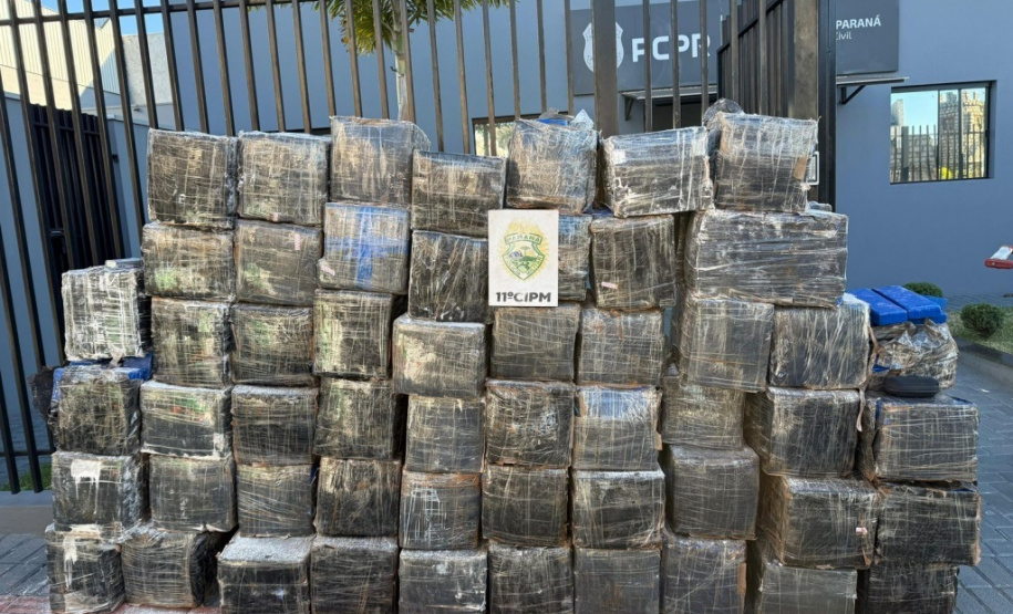 PMPR apreende mais de 1,3 tonelada de maconha em Cambé