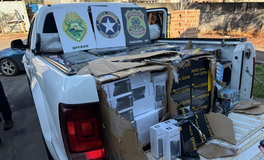 PMPR apreende 1,8 mil celulares e causa prejuízo de quase R$ 3 milhões ao contrabando