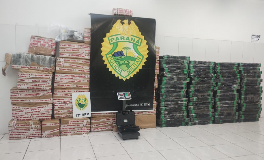 PMPR apreende 1,5 tonelada de maconha ao atender ocorrência de ameaça familiar em Curitiba