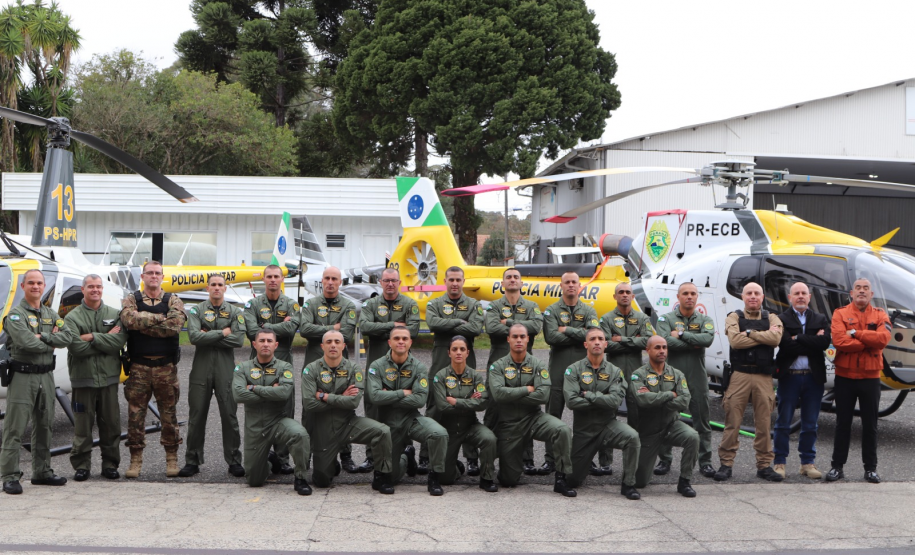 Batalhão de Operações Aéreas da PMPR forma novos operadores aerotáticos
