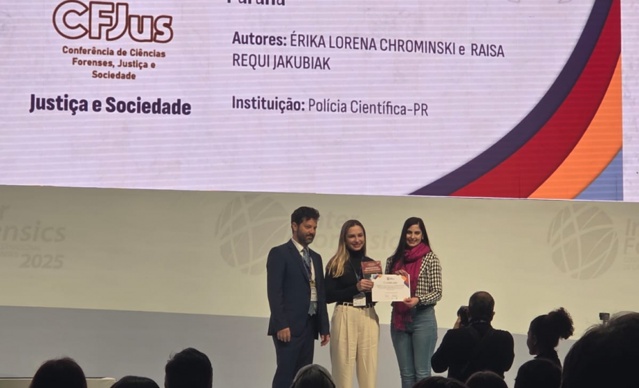 Polícia Científica tem profissionais premiados em evento internacional em Curitiba