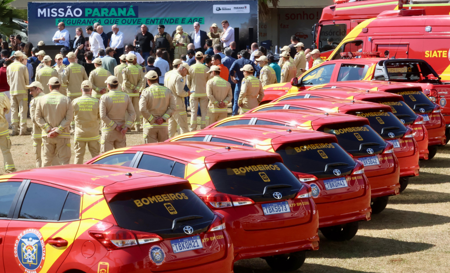 Comandante do CBMPR destacou os benefícios à população paranaense com o aumento da frota da corporação
