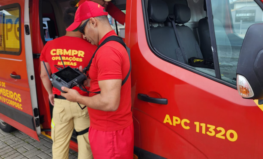 Use da tecnologia dos drones tem se tornado cada vez mais importante no trabalho dos bombeiros paranaenses.