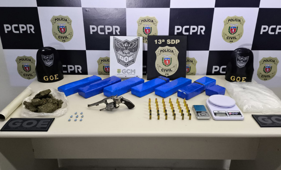 PCPR, PMPR e GCM localizam depósito de drogas, armas e munições em Ponta Grossa