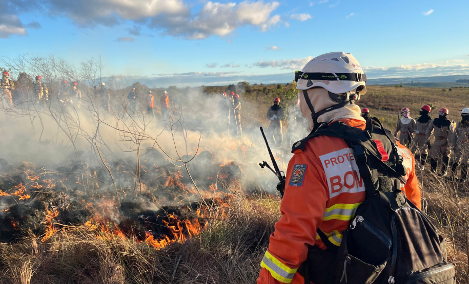 CBMPR intensifica treinamentos de Manejo Integrado do Fogo contra incêndios florestais