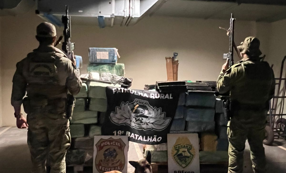 PMPR e PF apreendem mais de 1,6 tonelada de maconha em chácara em Nova Santa Rosa