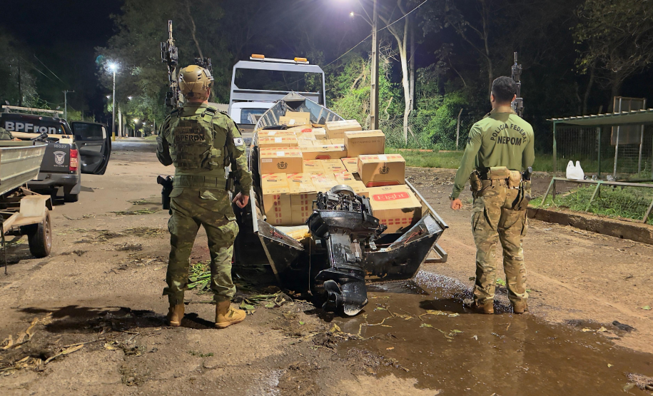 PMPR apreende maconha, cigarros contrabandeados e mercadorias ilegais em ações de fronteira