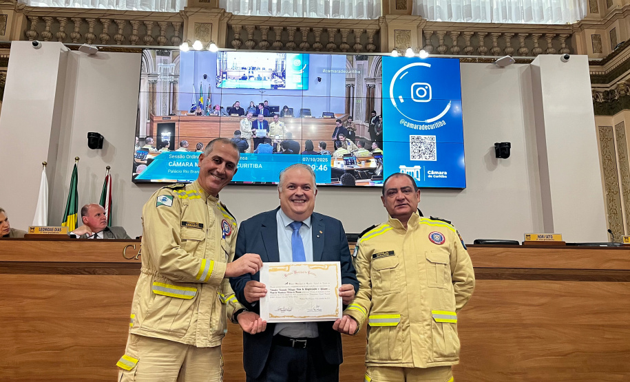 Corpo de Bombeiros Militar do Paraná é homenageado na Câmara Municipal de Curitiba pelos 113 anos de história