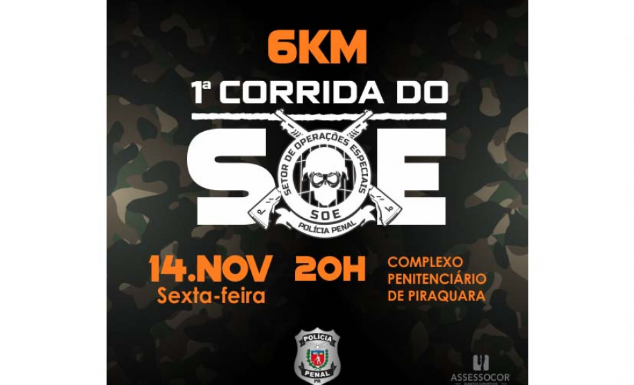 Setor de Operações Especiais da Políca Penal do Paraná promove sua primeira corrida