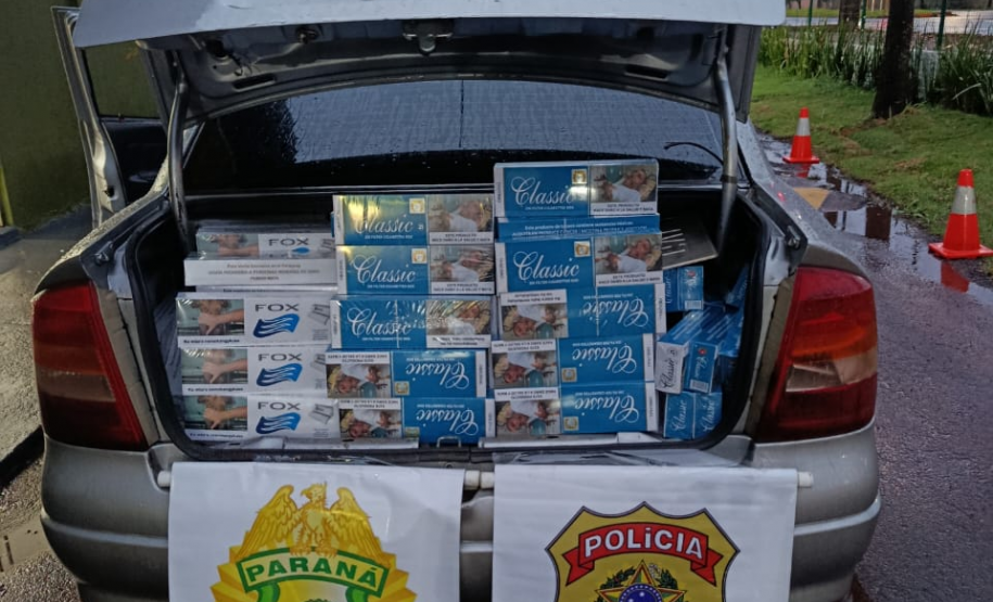 Ações da PMPR e PF no fim de semana resultam em apreensões de cigarros e drogas na fronteira