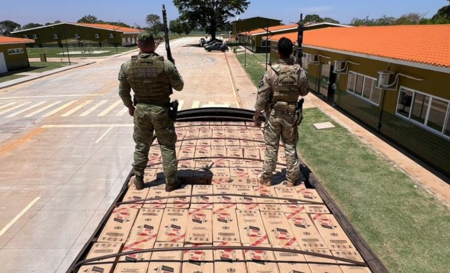 PMPR e PF apreendem mercadorias contrabandeadas e causam prejuízo milionário na fronteira