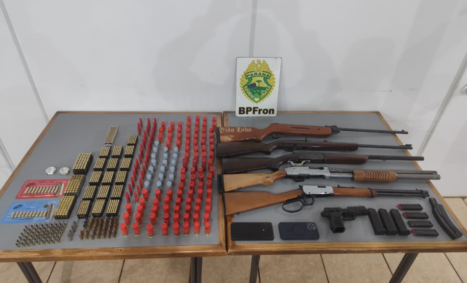 PMPR apreende armas e mais de 300 quilos de maconha em ações na Fronteira