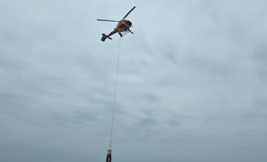 Após treinamento, helicóptero do Corpo de Bombeiros já está de prontidão no Litoral