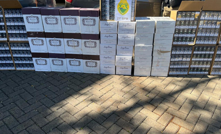 PMPR apreende carga de contrabandeada em Francisco Beltrão