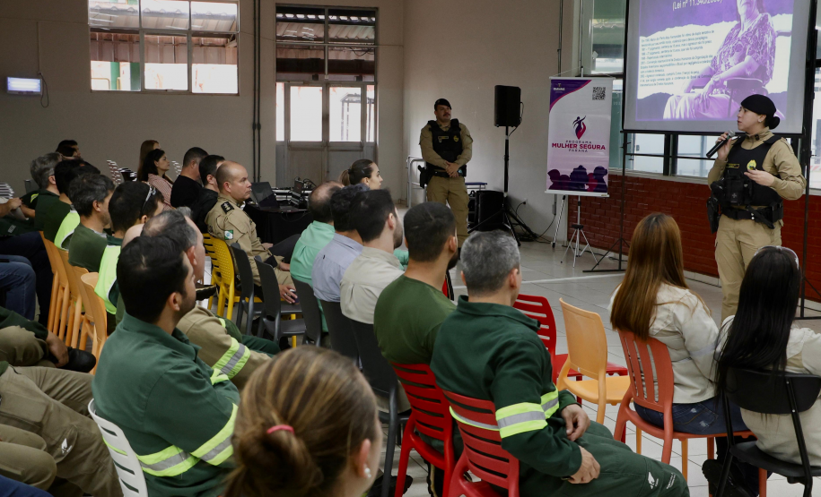 SESP leva Programa Mulher Segura a funcionários da Klabin com foco no combate à violência doméstica