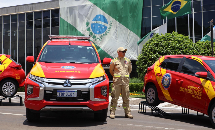 Governo do Paraná reforça estrutura do Corpo de Bombeiros em Guarapuava e Pitanga com novas viaturas