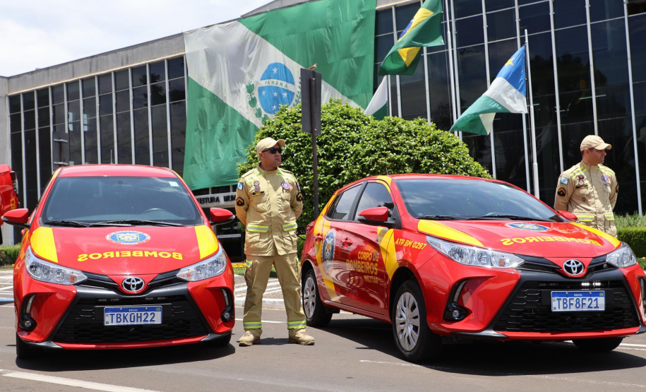 Governo do Paraná reforça estrutura do Corpo de Bombeiros em Guarapuava e Pitanga com novas viaturas
