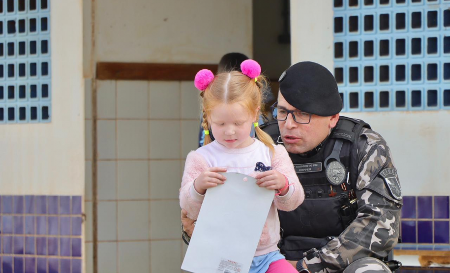 PMPR realiza ação interativa com crianças da CMEI Dona Laura em Rio Bonito do Iguaçu
