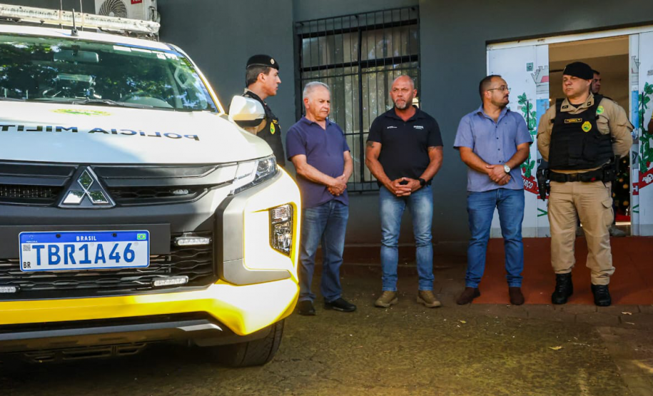Secretaria da Segurança Pública entrega viatura da Polícia Militar a Congonhinhas, no Norte Pioneiro