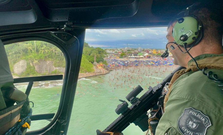 PCPR faz voos de polícia judiciária no Litoral do Estado durante o Verão Maior Paraná