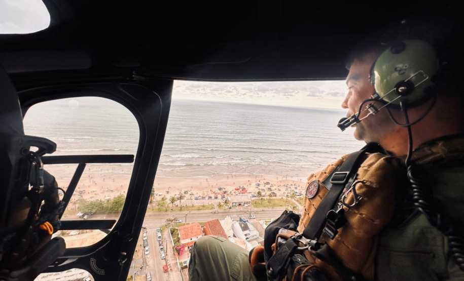 PCPR faz voos de polícia judiciária no Litoral do Estado durante o Verão Maior Paraná