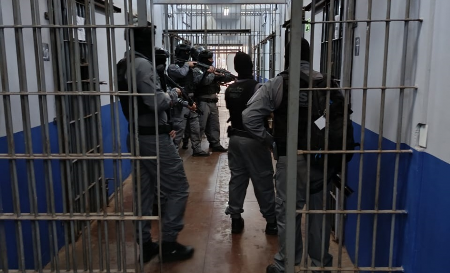 Unidades prisionais do Paraná são vistoriadas durante a 9ª fase da Operação Mute, realizada em todo o país