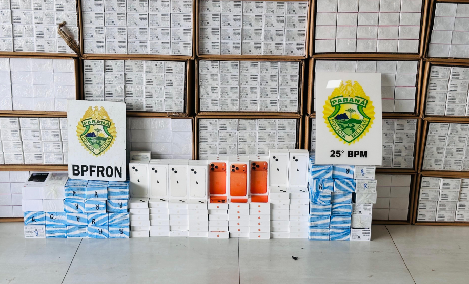 PMPR apreende mais de 1,7 mil celulares e eletrônicos em Umuarama