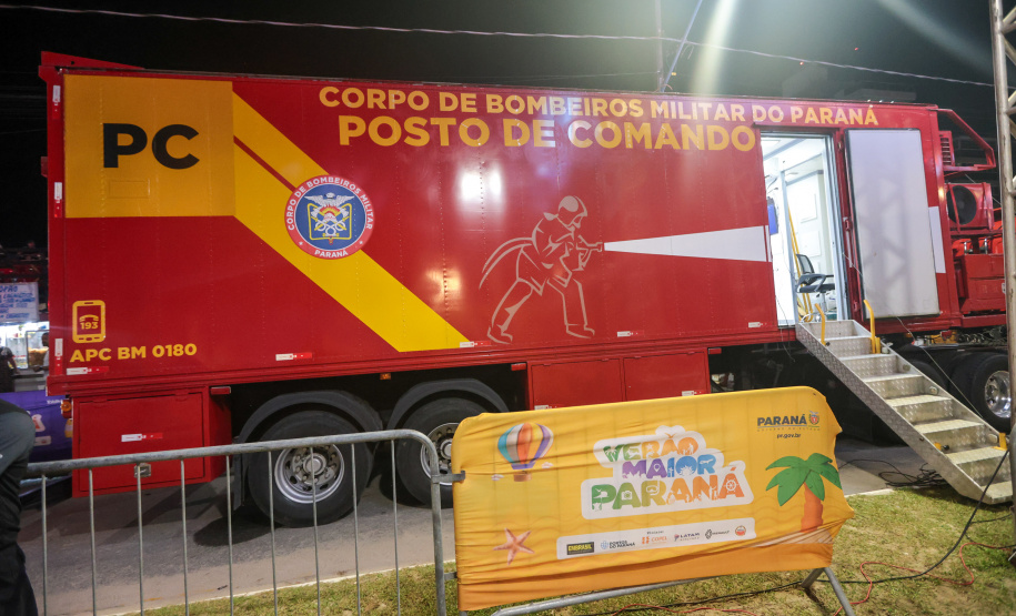 Posto de Comando Móvel coordena operação especial dos Bombeiros nos shows do Verão Maior Paraná