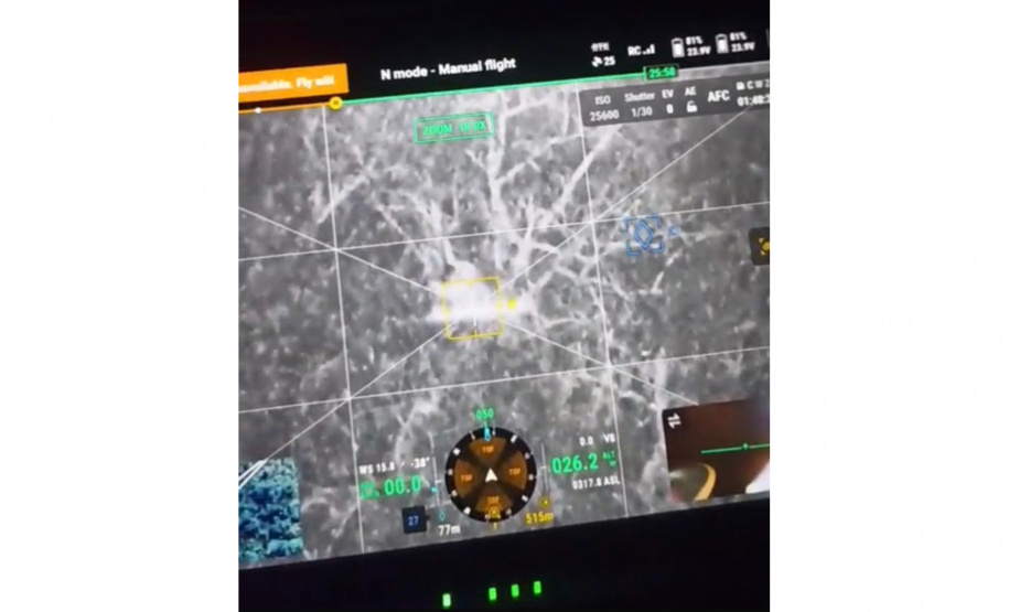 Com drone de câmera termal, bombeiros localizam em 7 minutos homem perdido em mata no Paraná