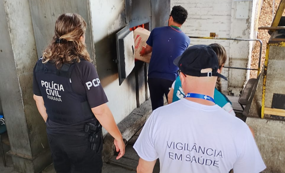 PCPR realiza incineração de drogas apreendidas em Matinhos e Guaratuba