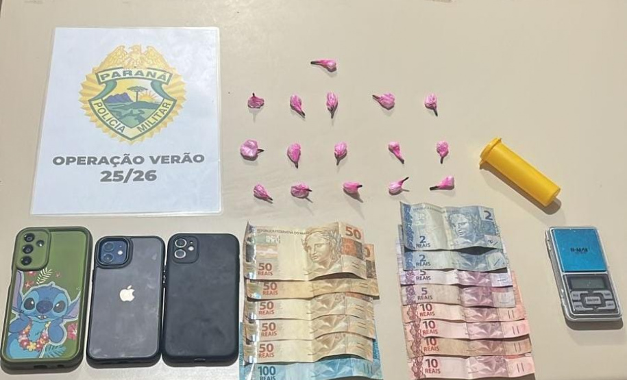 PMPR prende casal em flagrante por tráfico de drogas em Pontal do Paraná