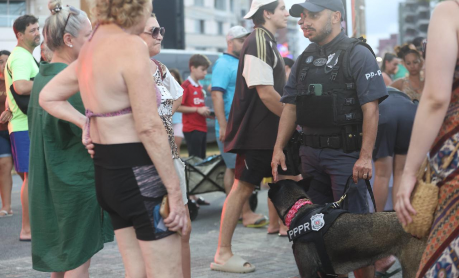 Cães da Polícia Penal reforçam segurança no Litoral durante o Verão Maior Paraná