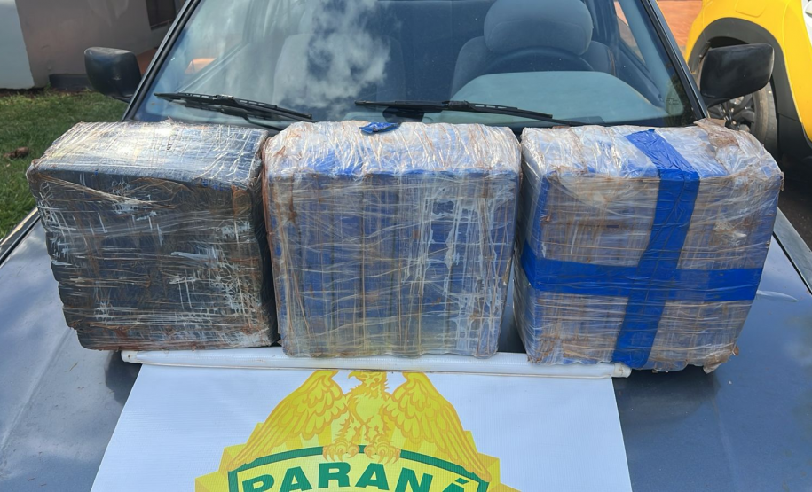 PMPR apreende 30 quilos de maconha e prende condutor na PR-488