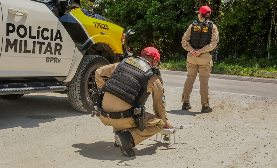 PMPR intensifica fiscalização com drones nas rodovias de acesso ao Litoral
