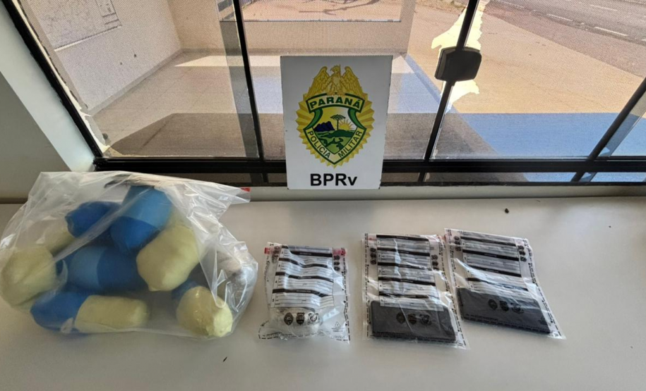 PMPR apreende skunk e haxixe e prende condutor durante fiscalização rodoviária em Iporã