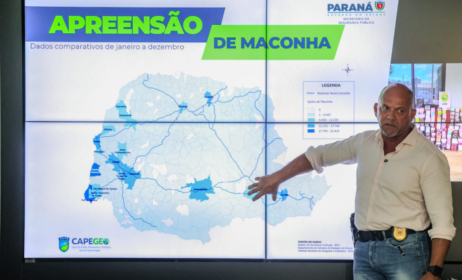 Paraná apreende 1,5 tonelada de drogas por dia em 2025 e tira R$ 2 bilhões do tráfico