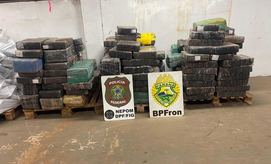 Nova base da Polícia de Fronteira em Santa Helena apreende 1,4 tonelada de maconha