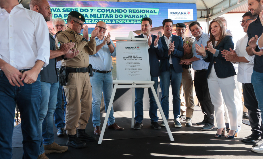 Governador inaugura sede do Comando Regional da PMPR e anuncia reforço na segurança em Pato Branco