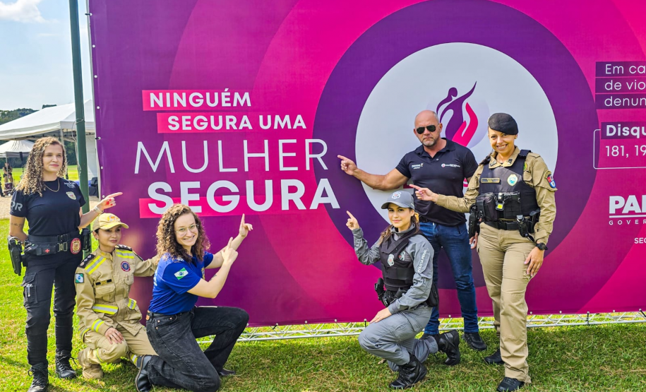 Forças de segurança realizam conscientização de combate à violência contra a mulher