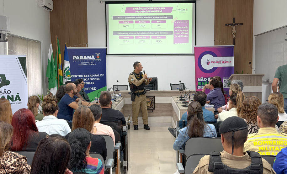 Missão Paraná V: seminário reforça prevenção à violência contra a mulher e ao uso de drogas em Rio Branco do Sul