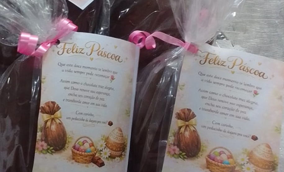 Ação solidária: Polícia Penal leva alegria à Páscoa de crianças em CMEI de Foz do Iguaçu