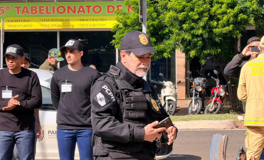 Maio Amarelo: forças de segurança realizam simulado de sinistro de trânsito em Maringá