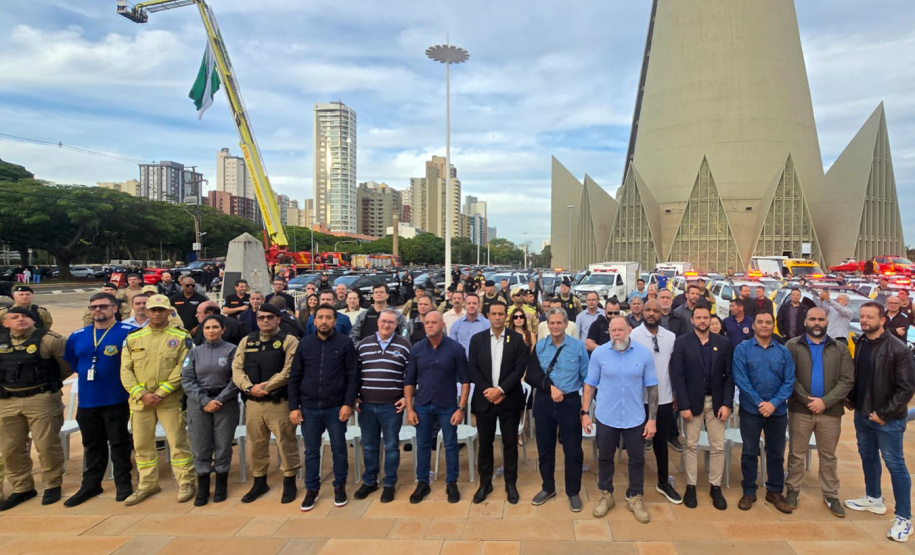 Entrega de 75 novas viaturas reforça atuação das forças de segurança em Maringá e região