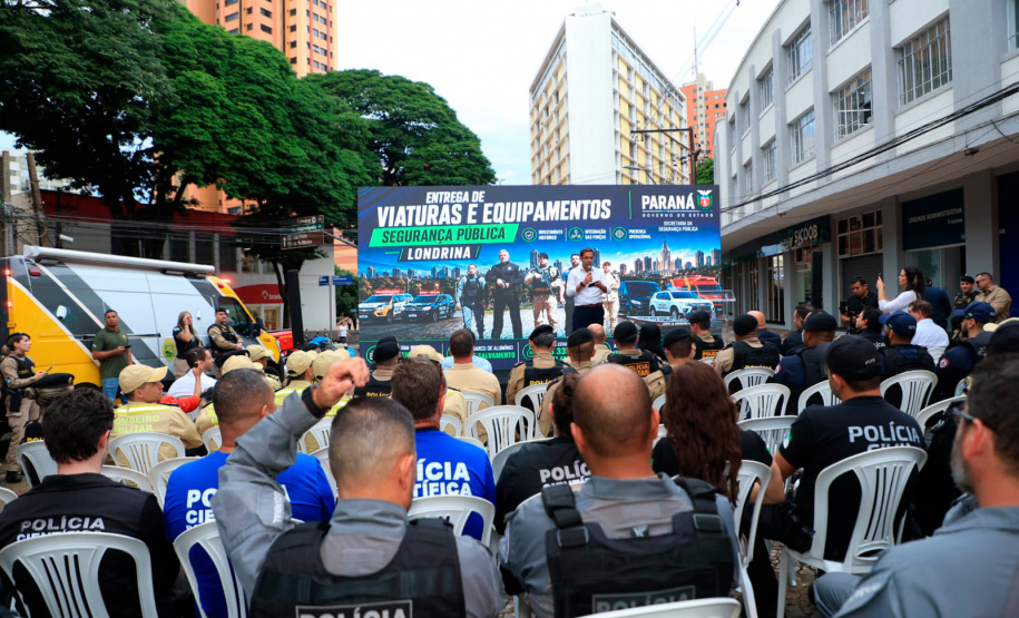 Reforço na segurança: Estado entrega 63 viaturas para forças que atuam em Londrina e região