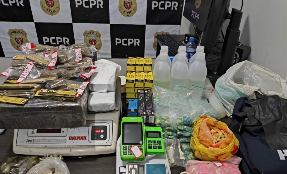 PMPR apreende drogas e insumos para tráfico em Maringá